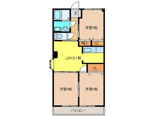 ウエストステージの物件間取画像